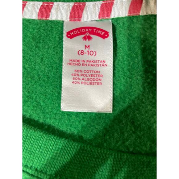Ugly Christmas Sweatshirt, Green, Mock Elf Clothing, Bells, Belt, Vest Medium - Picture 6 of 6